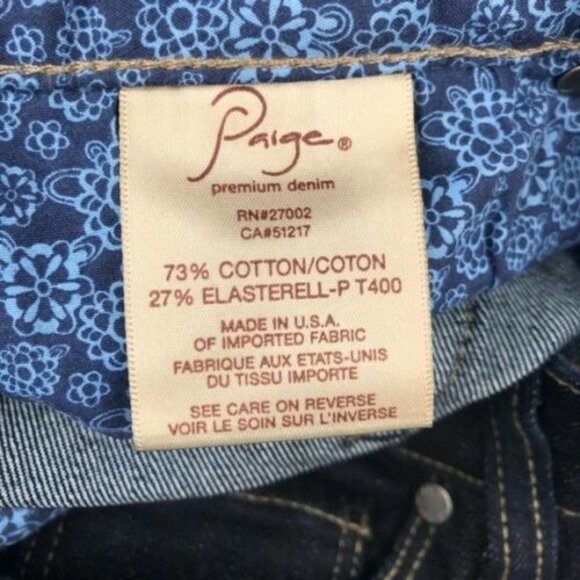 Paige Laurel Canyon Gavin Wash Denim Jeans Flare - Picture 8 of 8